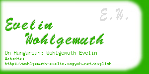 evelin wohlgemuth business card